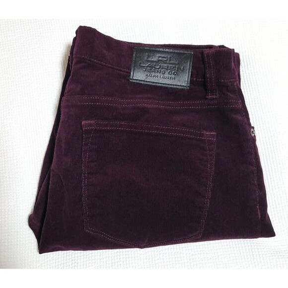 LRL RALPH LAUREN Purple Corduroy Size 10 Classic Straight Narrow Wale - Picture 11 of 11